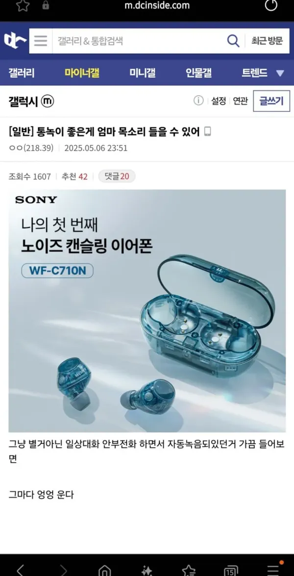 통녹이 좋은게 엄마 목소리 들을 수 있어.jpg