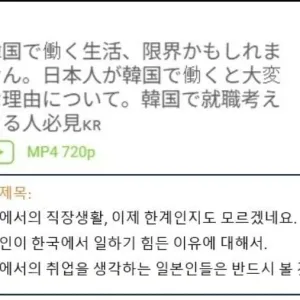 일본인이 말하는 한국 회사생활이 일본보다 힘든 이유