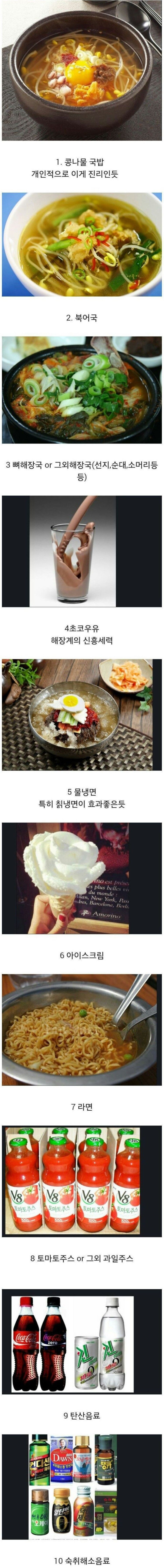 숙취해소로 먹고싶은거 1가지 고르기 | 인스티즈