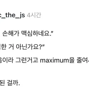 손해가 맥시멈